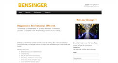 Desktop Screenshot of bensingertech.com